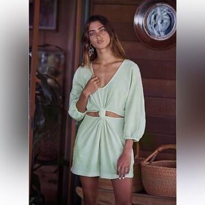Free People Knotty But Nice Romper Large